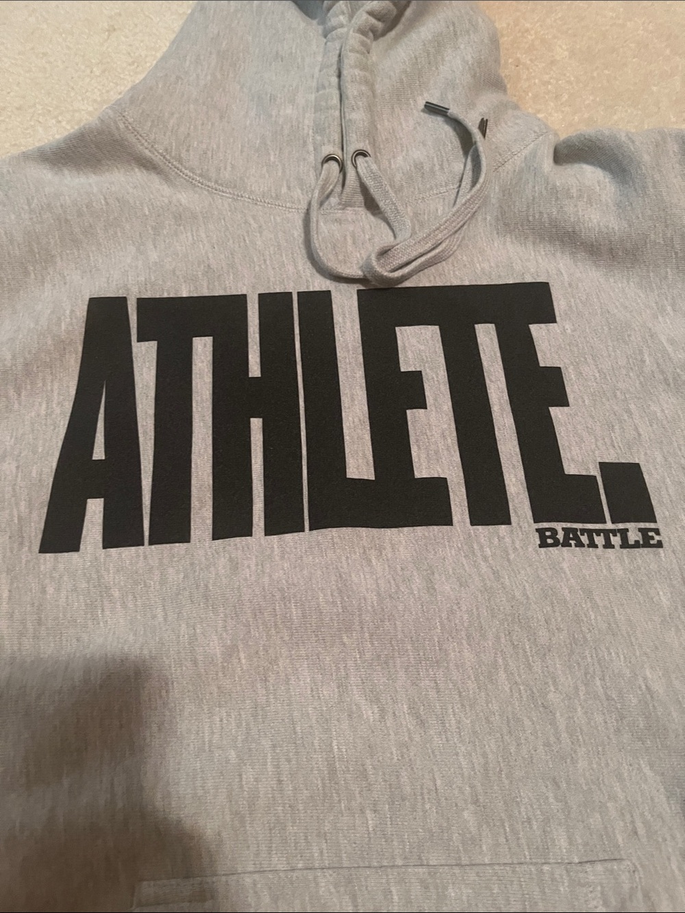Athlete Gray Hooded Sweatshirt
